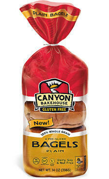 Canyon Bakehouse Plain Gluten Free Bagels 4pk