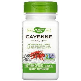 Natures Way Cayenne Fruit Capsules 100 Vegan caps