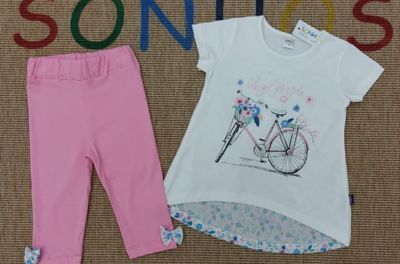 T-Shirt &amp; Bow Leggings Set – Girls Outfit