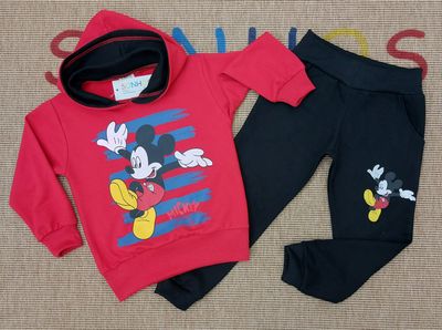 Red Mickey Tracksuit Set – Kids Outfit