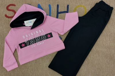 Pink Girl Power Tracksuit Set – Girls Outfit
