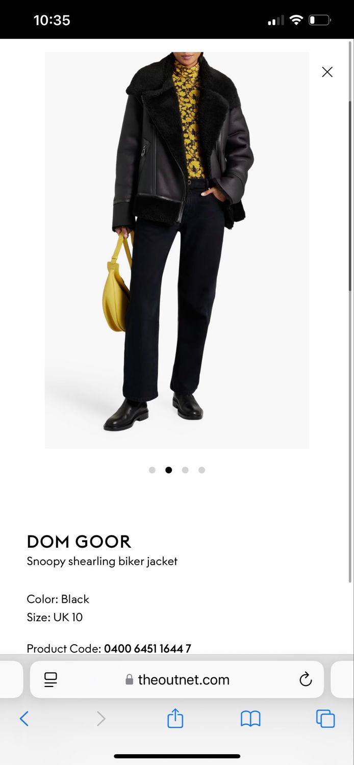 Veste peau laine DOM Goor taille 36/38 parfait état prix magasin 1990 euros
