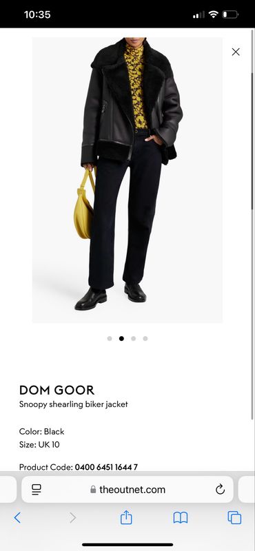 Veste peau laine DOM Goor taille 36/38 parfait état prix magasin 1990 euros