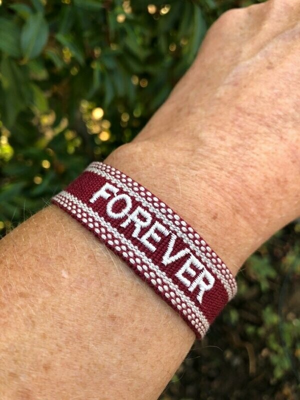 Webarmband FOREVER bordeaux