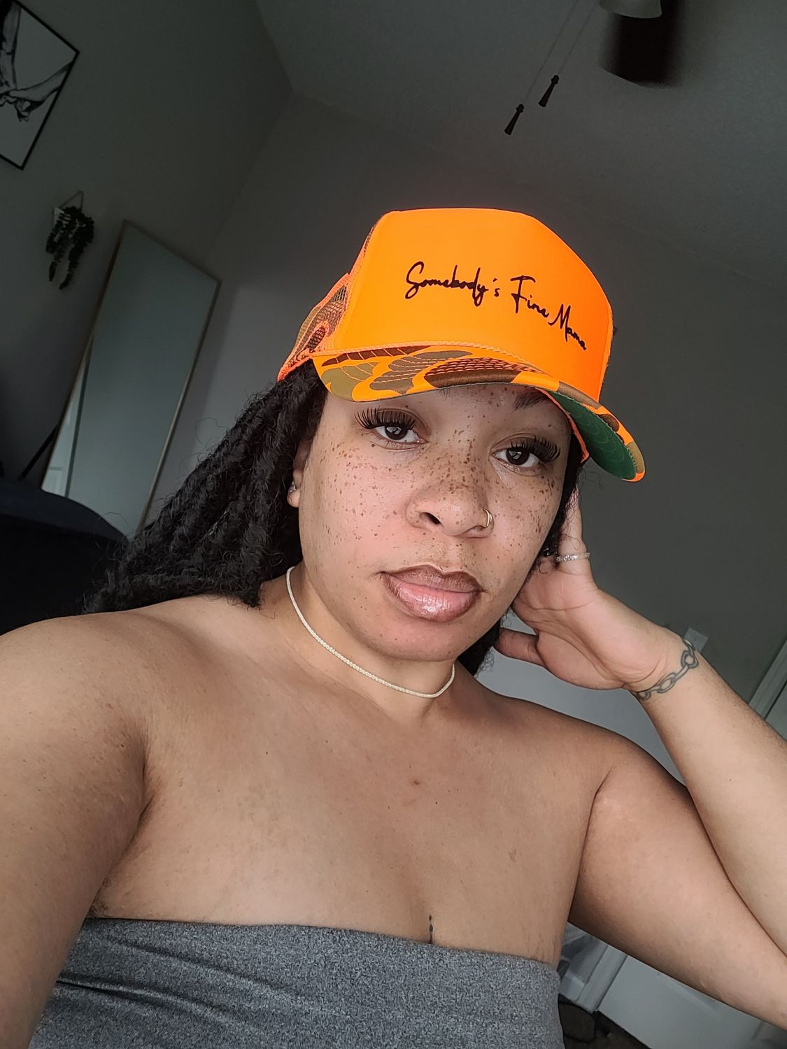 Fine Mama Signature Camo Trucker