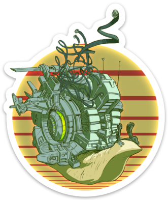 4&quot; Vinyl MechaSticker: MechaSnail 01