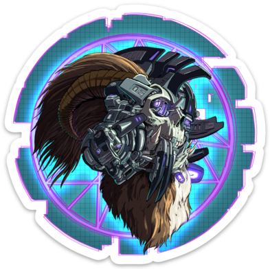 4" Vinyl MechaSticker: MechaViking 01 4" Vinyl MechaSticker: MechaViking 01