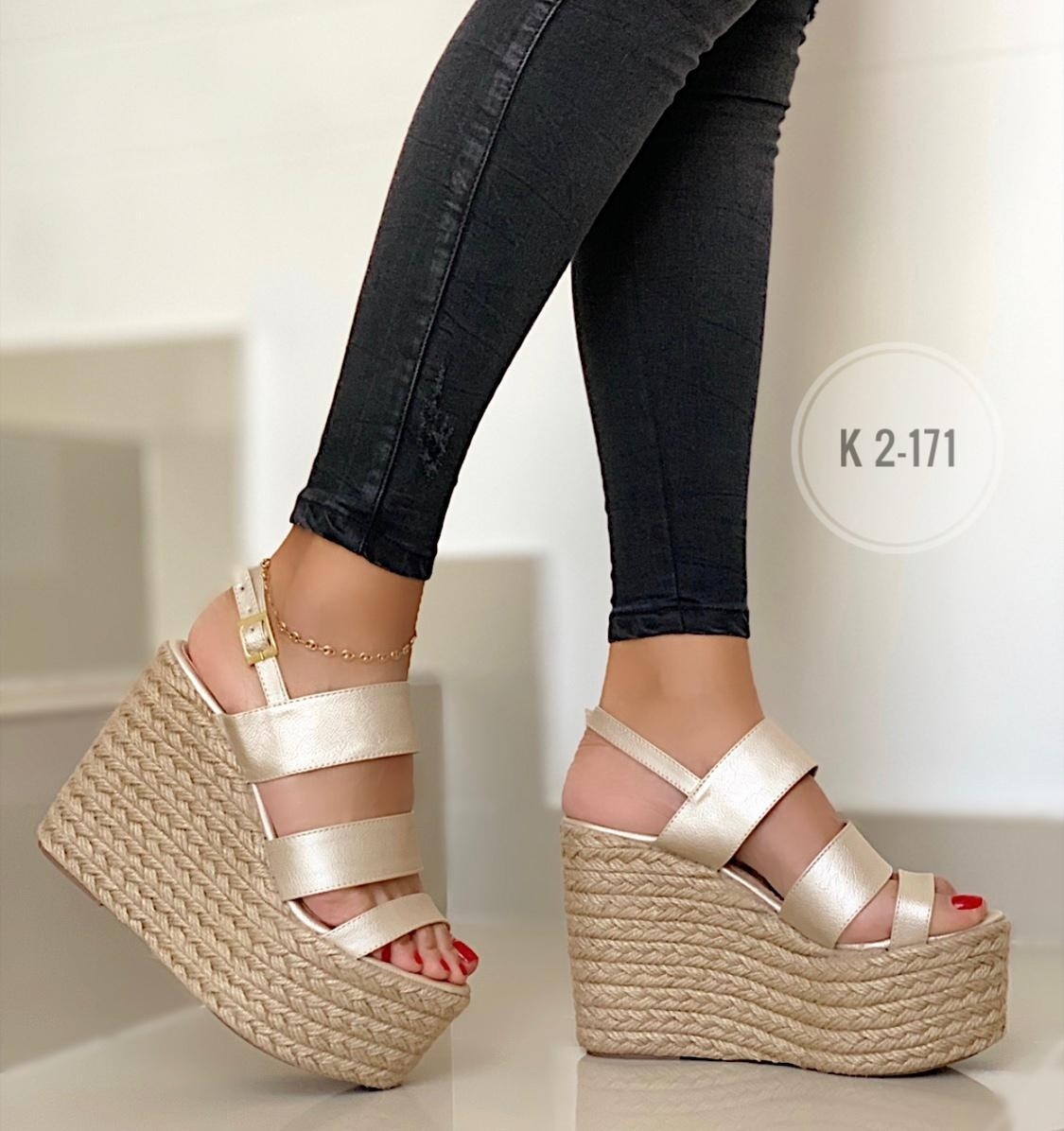 Sandalias para mujer plataforma cuña | Variedades Tefy