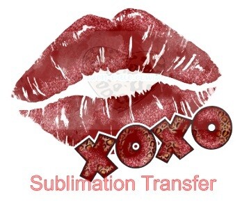 XOXO Glitter Lips - SUBLIMATION transfer (Adult)