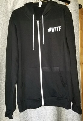 WFTF Zip-Up Hoodie Sweatshirt - white accents