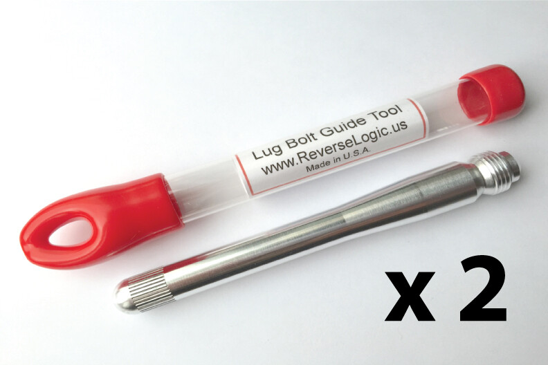 Pair of M12x1.5 Aluminum Lug Bolt Guide Tools