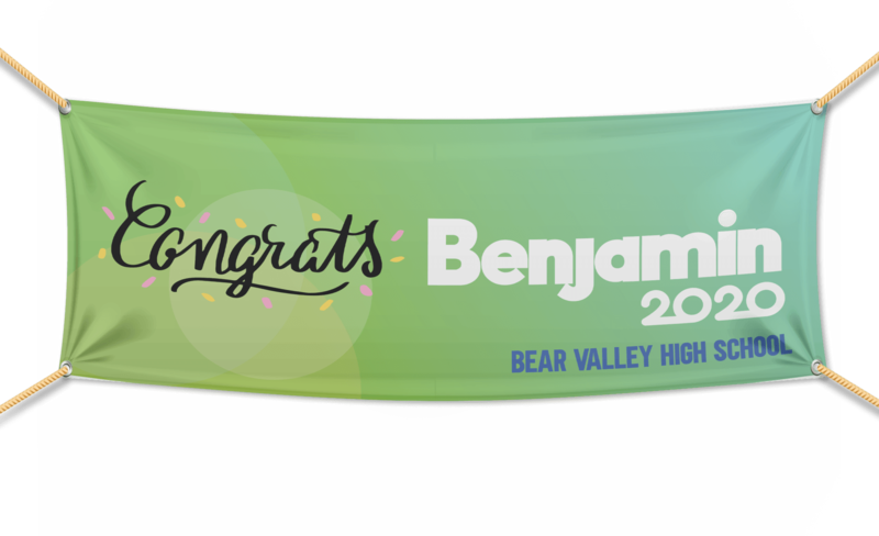 Freestyle Color 10 Graduation Banners (2x5')