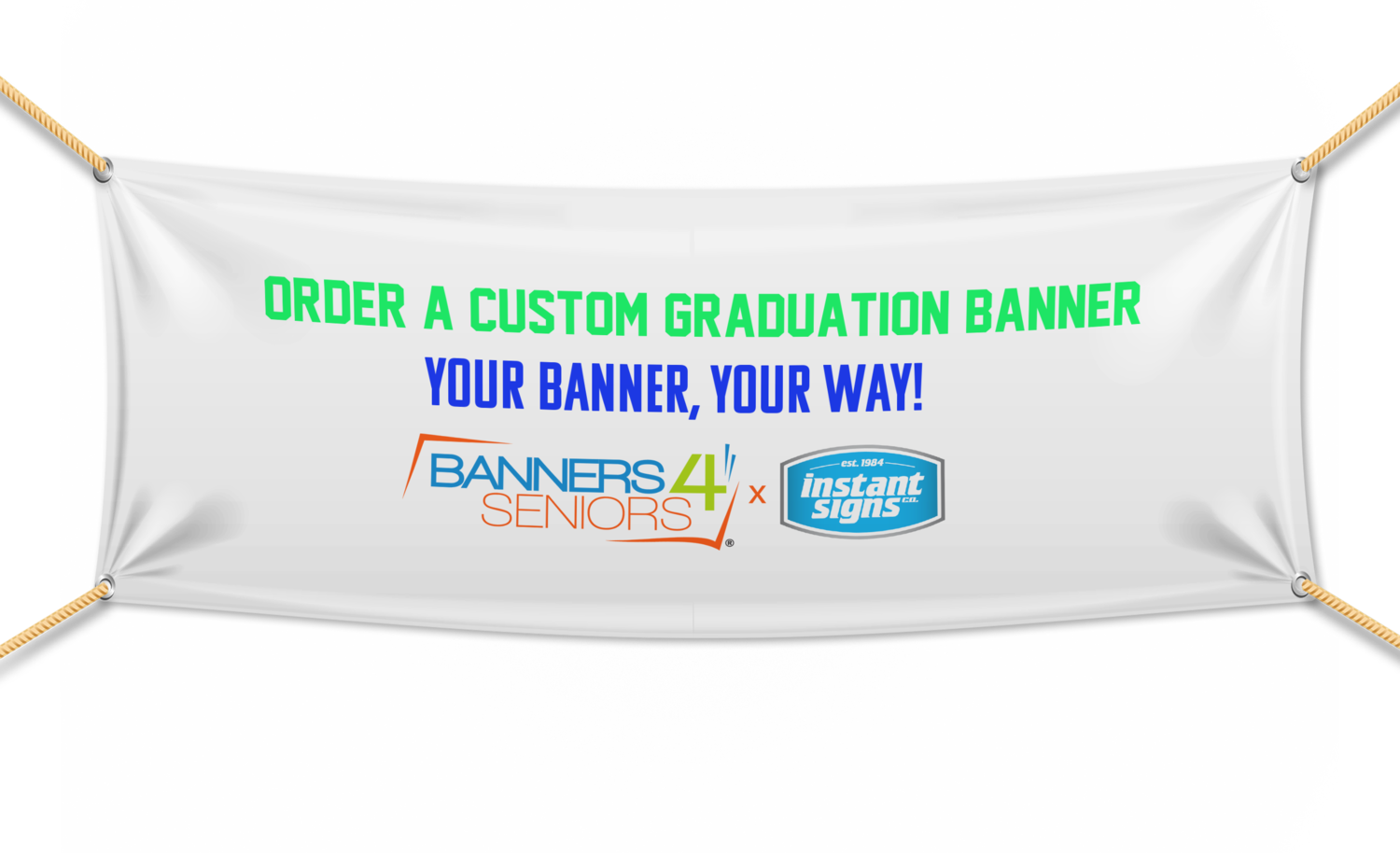 Any School, Any State Graduation Banner - Make it your way (2x5')