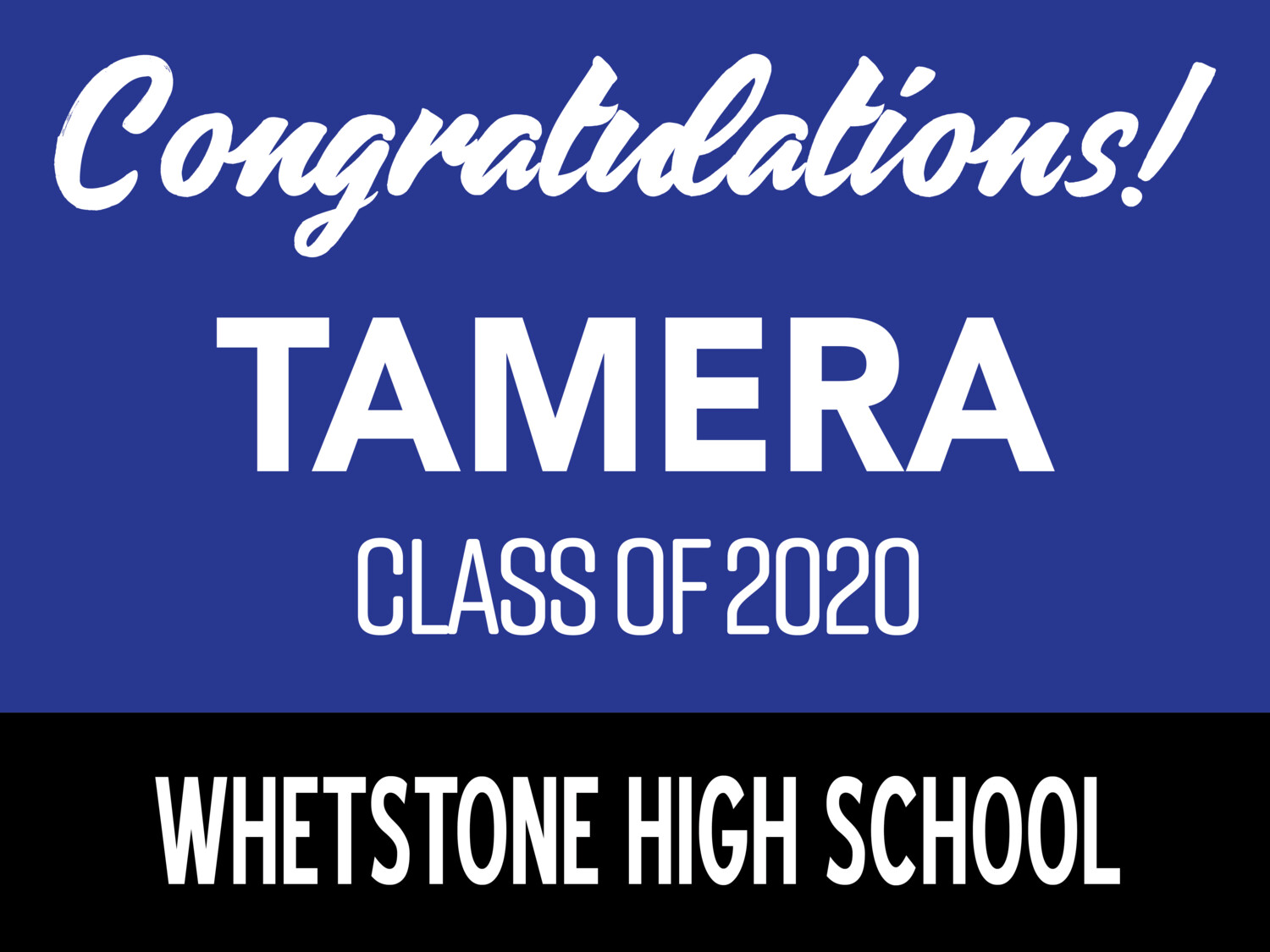 Graduation Yard Sign 2 (Any Color) (18x24"), Sign Choice: 1