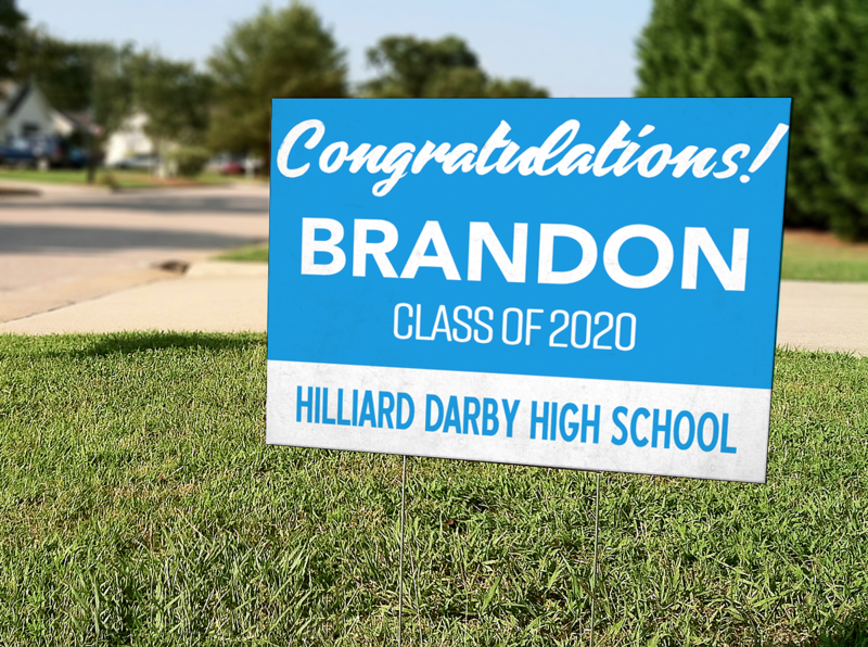 Graduation Yard Sign 2 (Any Color) (18x24")