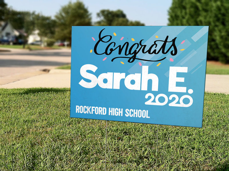 Graduation Yard Sign (Any Color) (18x24")