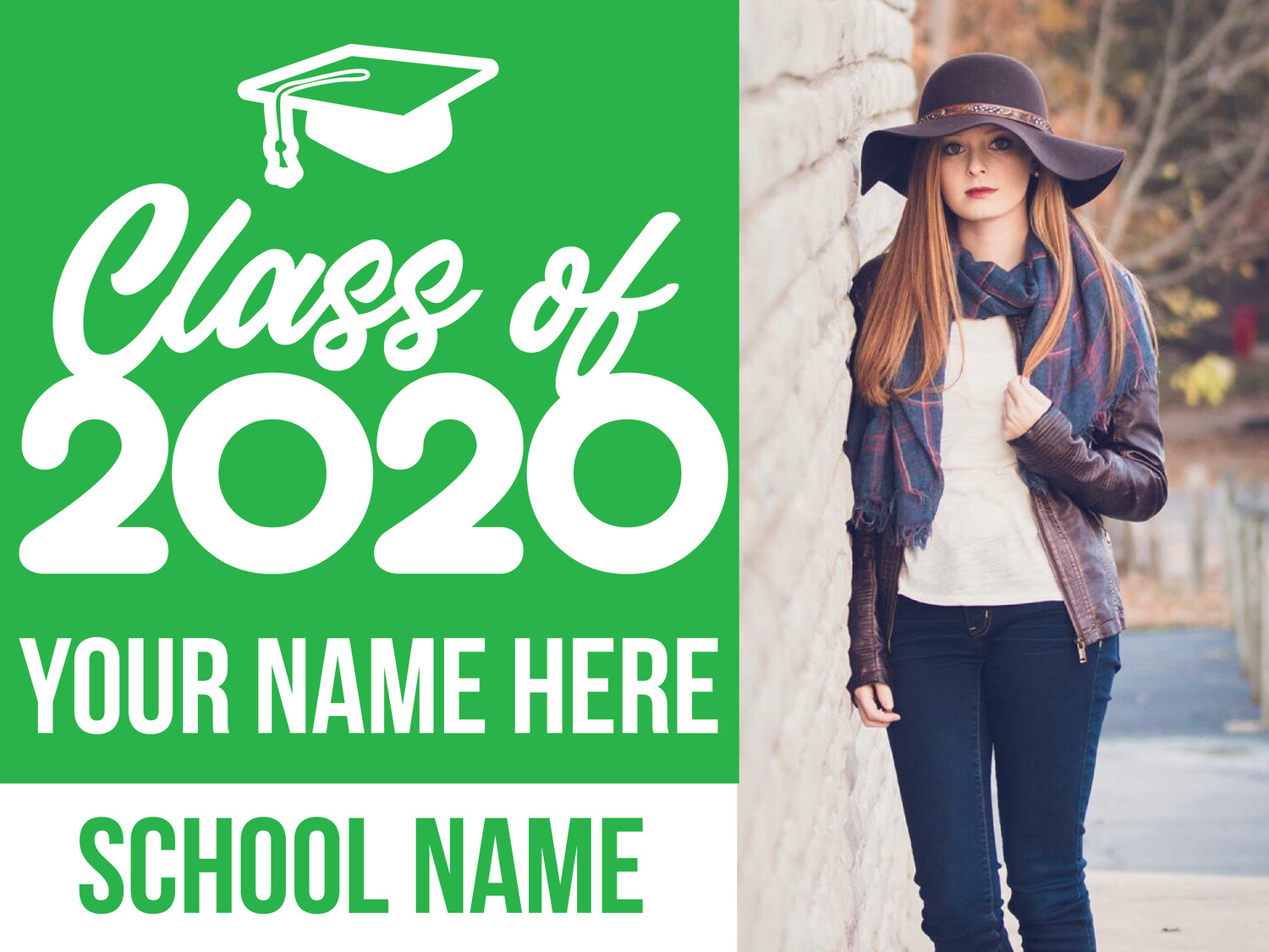 Graduation Yard Sign 6 (Any Color) (18x24"), Sign Choice: 1