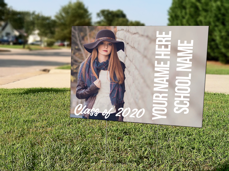 Graduation Photo Yard Sign 8 (18x24")