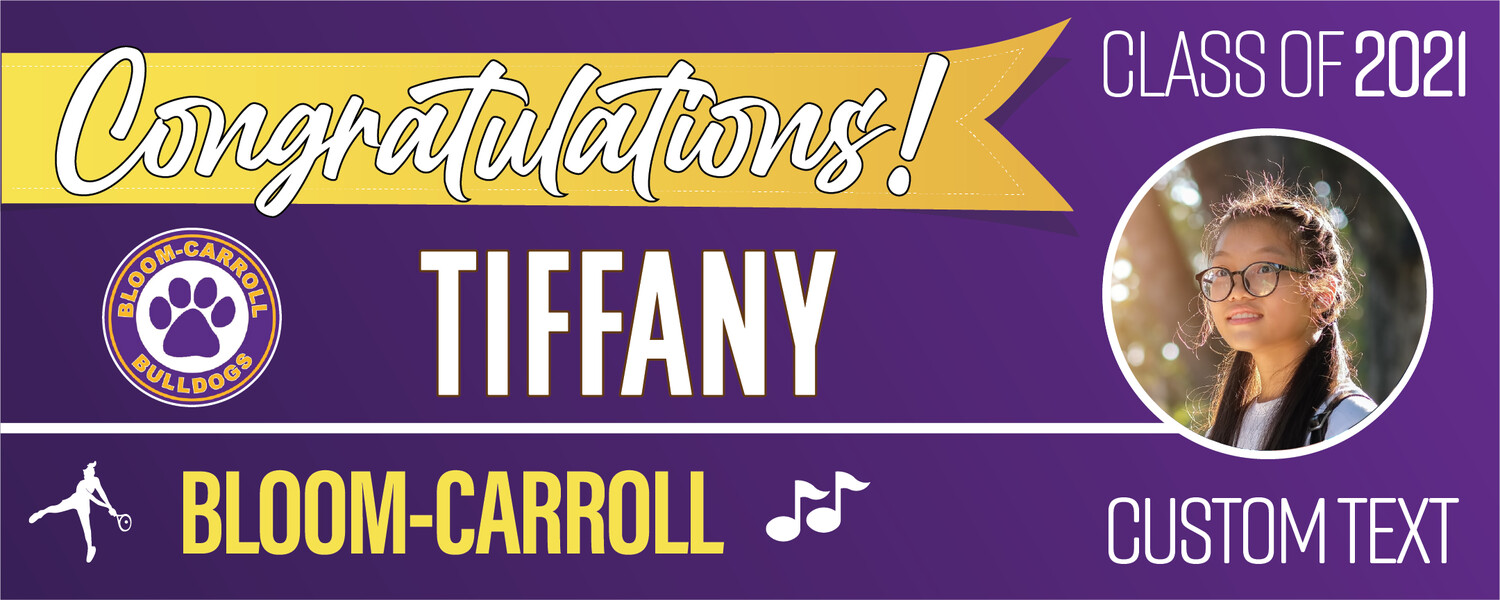 Bloom Carroll High School Graduation Banners (2x5'), Banner Choice: 1