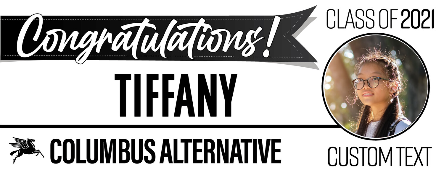 Columbus Alternative High School Graduation Banners (2x5'), Banner Choice: 1