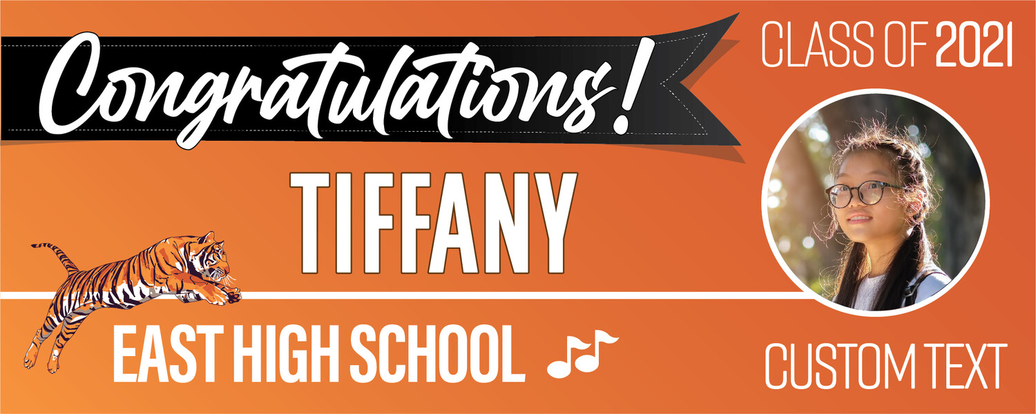 East High School Graduation Banners (2x5'), Banner Choice: 1