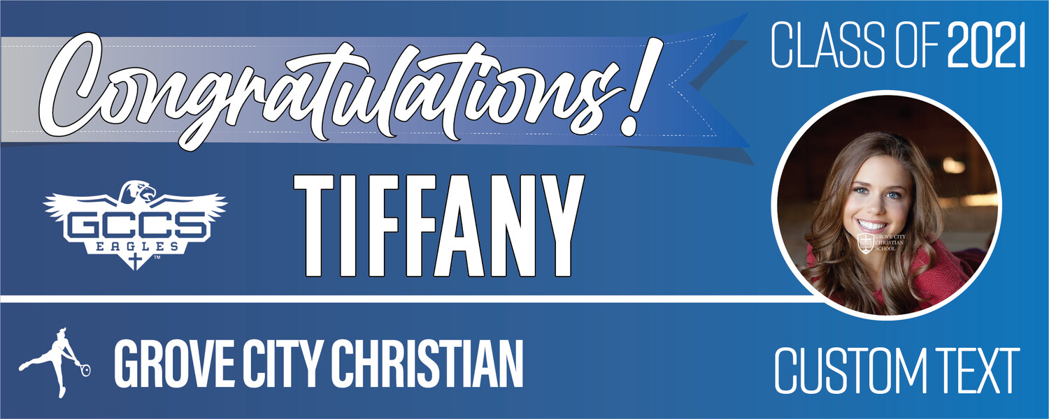 Grove City Christian High School Graduation Banners (2x5'), Banner Choice: 1