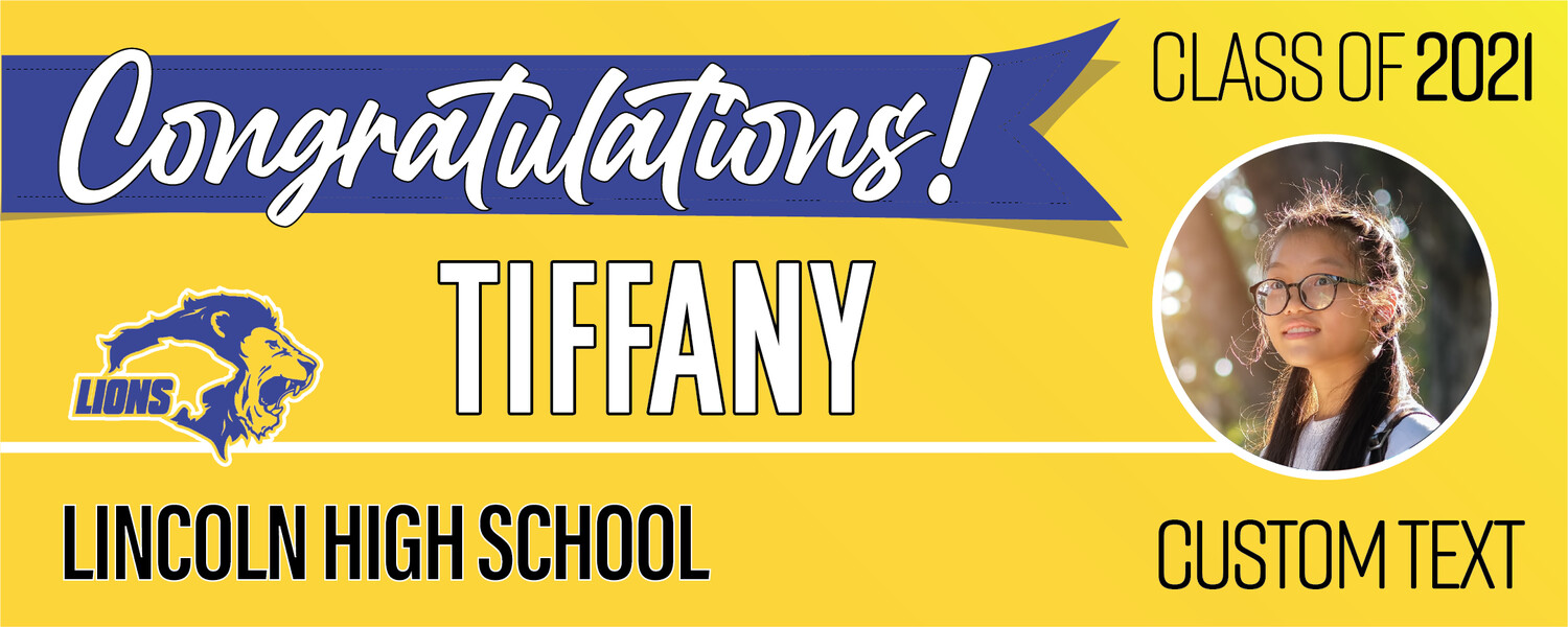 Gahanna Lincoln High School Graduation Banners (2x5'), Banner Choice: 1