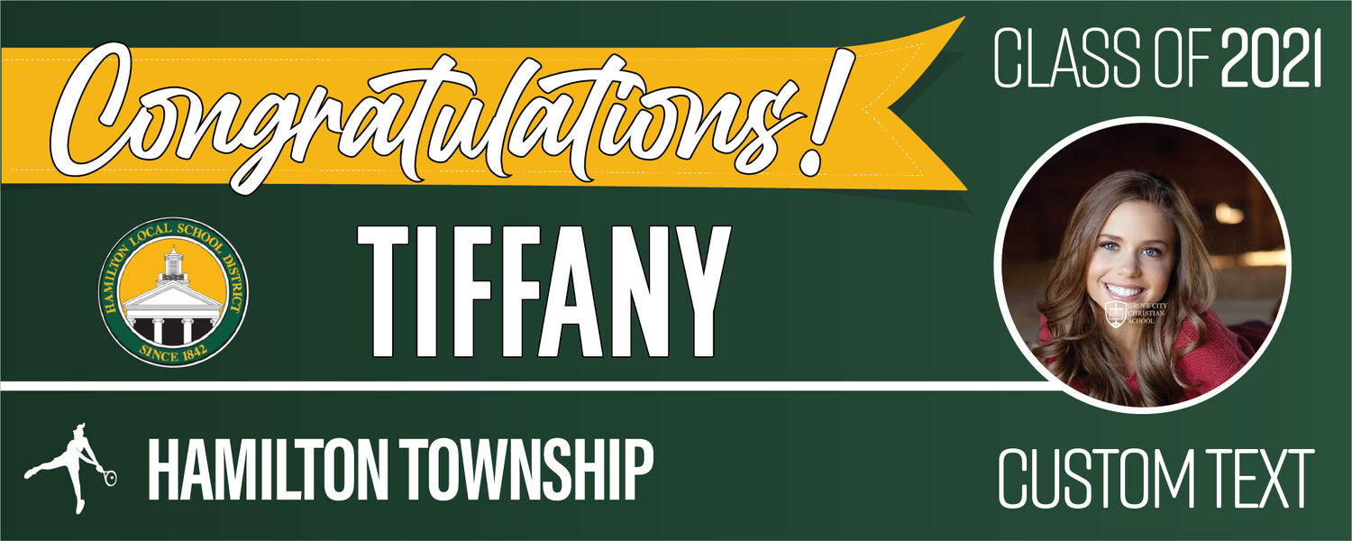 Hamilton Township (Hamilton Local) High School Graduation Banners (2x5'), Banner Choice: 1