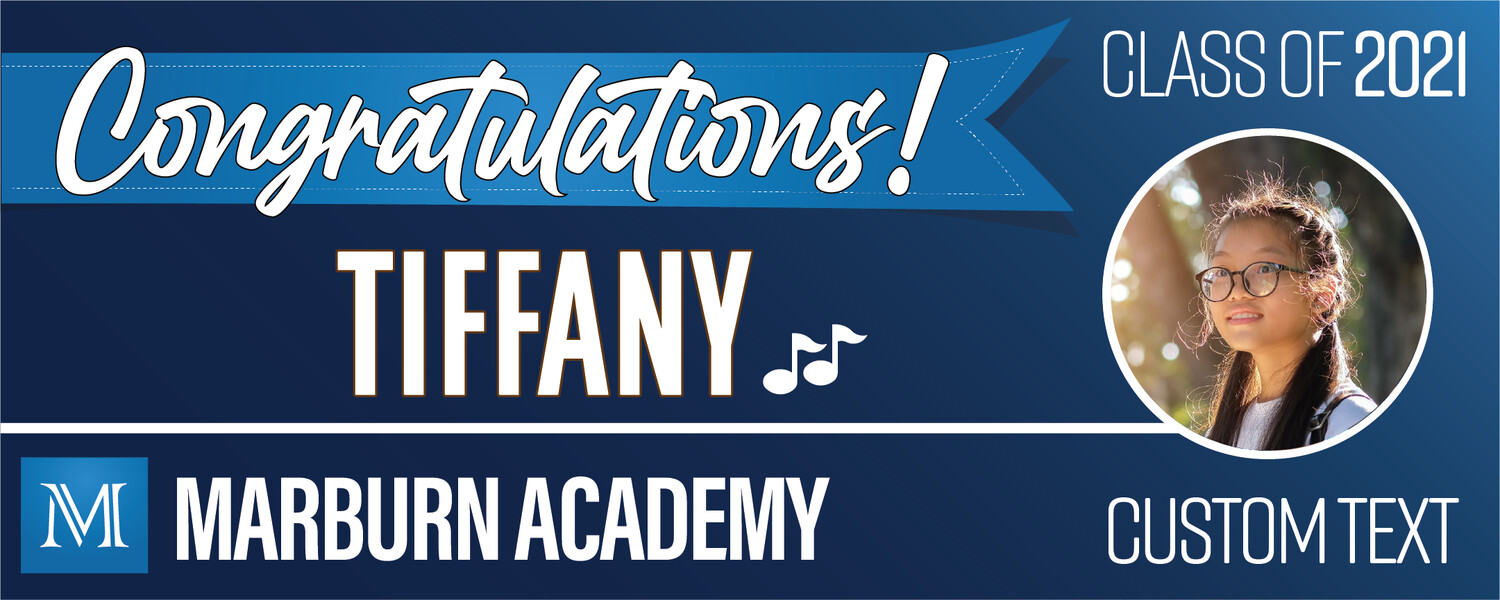 Marburn Academy Graduation Banners (2x5'), Banner Choice: 1