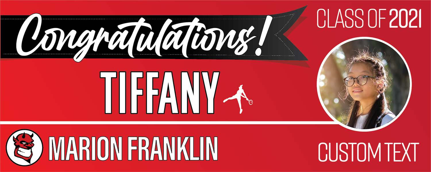 Marion Franklin High School Graduation Banners (2x5'), Banner Choice: 1