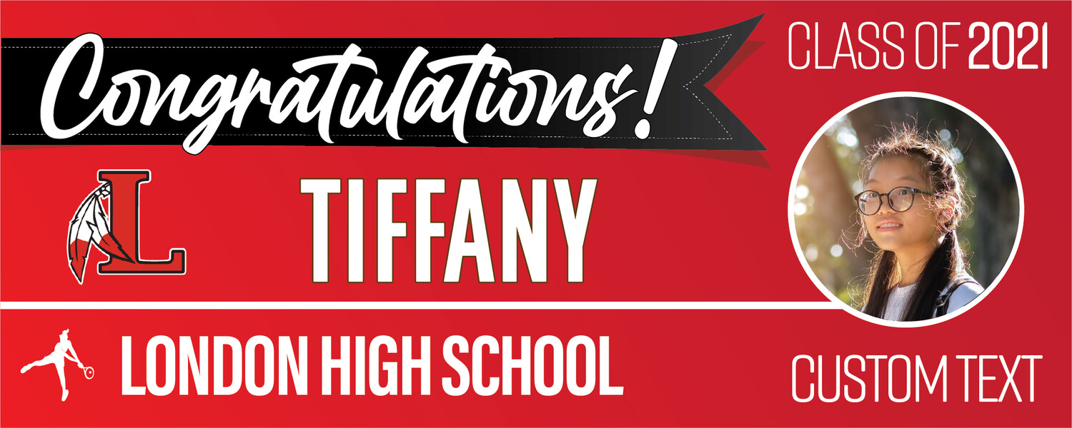 London High School Graduation Banners (2x5'), Banner Choice: 1
