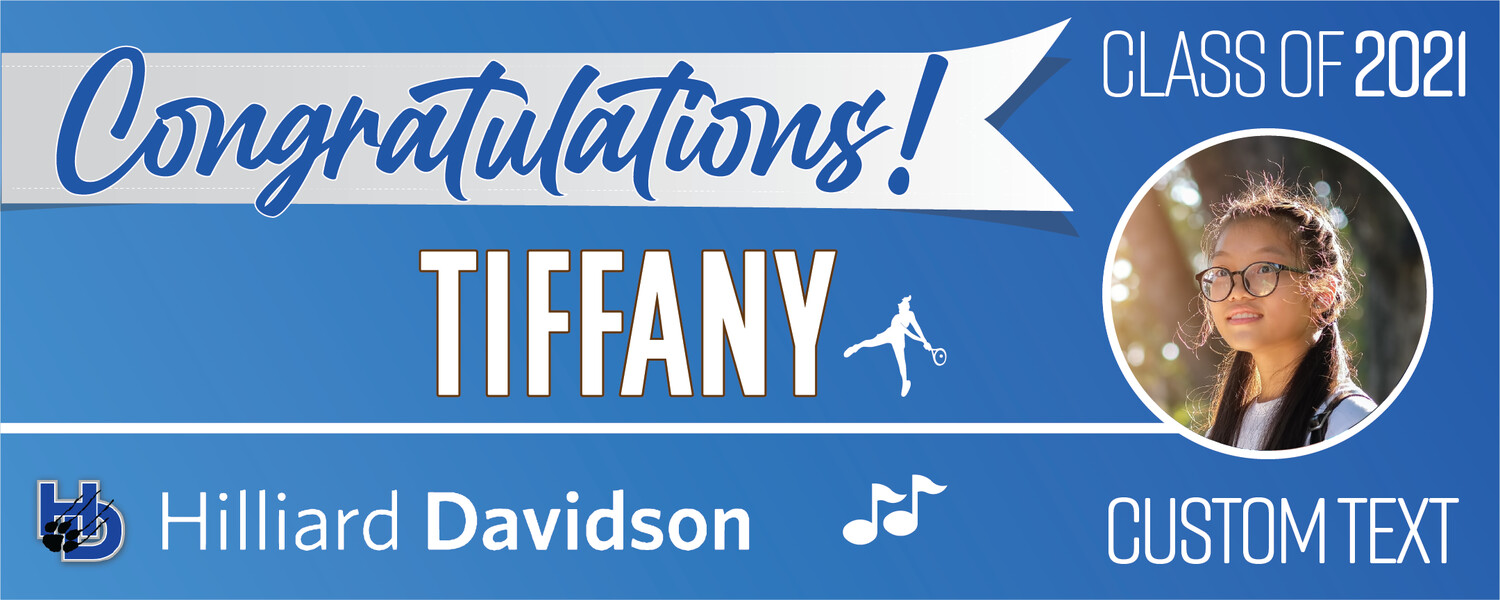 Hilliard Davidson High School Graduation Banners (2x5'), Banner Choice: 1