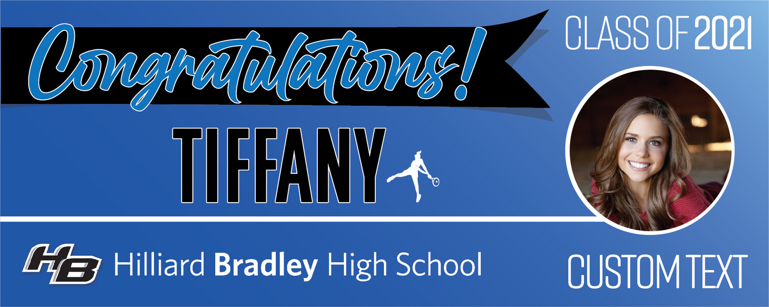 Hilliard Bradley High School Graduation Banners (2x5'), Banner Choice: 1