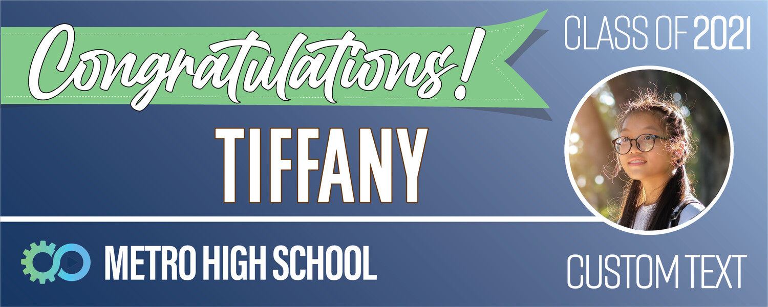 Metro High School Graduation Banners (2x5'), Banner Choice: 1
