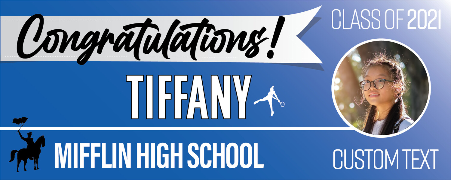 Mifflin High School Graduation Banners (2x5'), Banner Choice: 1