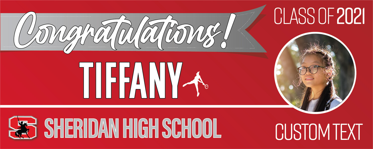 Sheridan High School Graduation Banners (2x5'), Banner Choice: 1