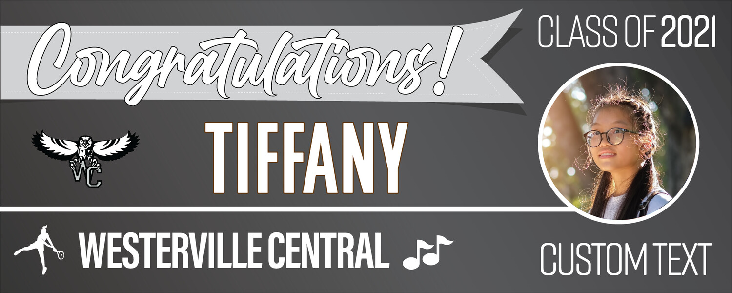 Westerville Central High School Graduation Banners (2x5'), Banner Choice: 1