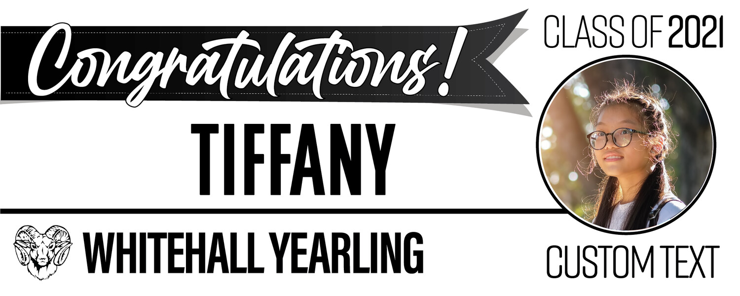 Whitehall Yearling High School Graduation Banners (2x5'), Banner Choice: 1