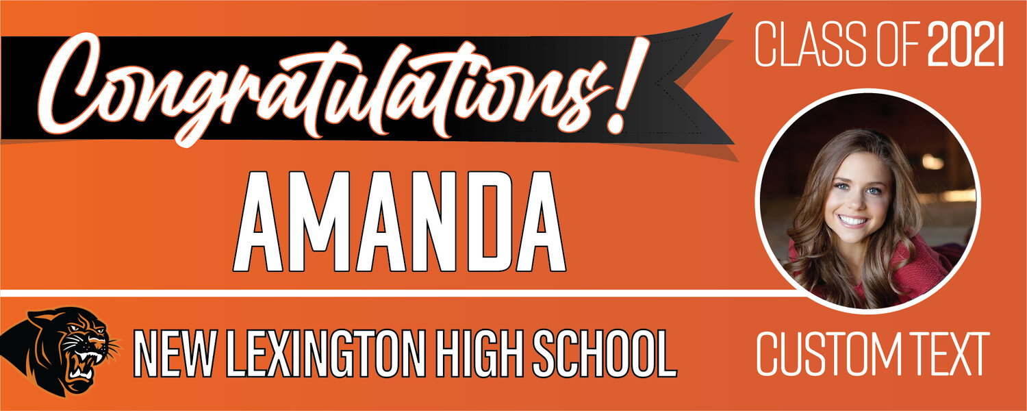 New Lexington High School Graduation Banners (2x5'), Banner Choice: 1