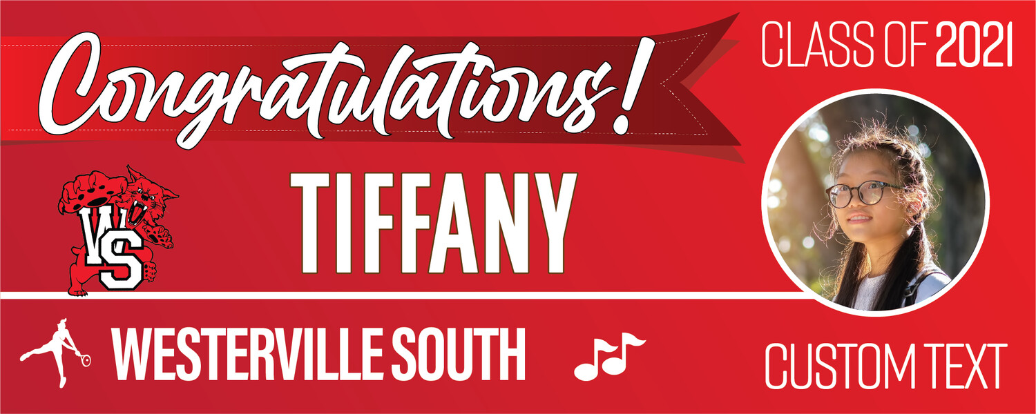 Westerville South High School Graduation Banners (2x5'), Banner Choice: 1