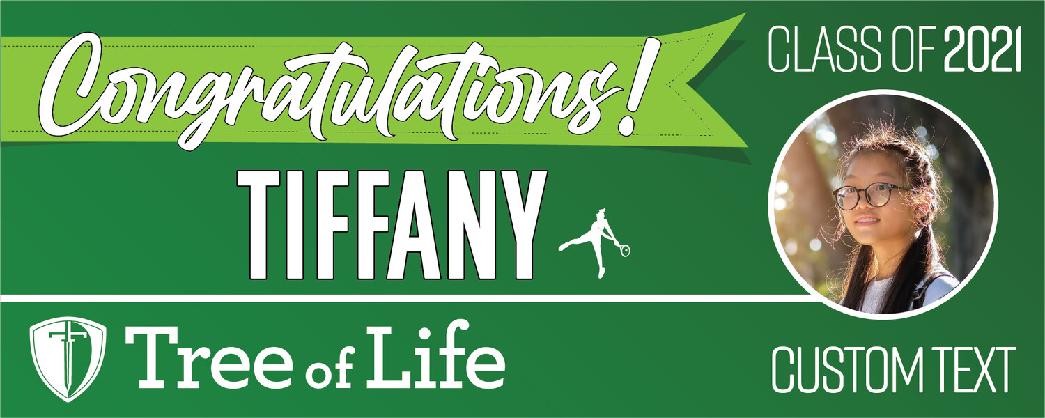 Tree of Life High School Graduation Banners (2x5'), Banner Choice: 1