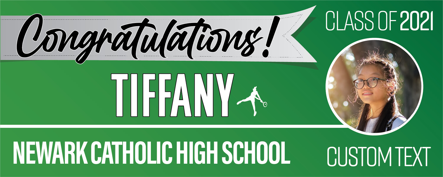 Newark Catholic High School Graduation Banners (2x5'), Banner Choice: 1