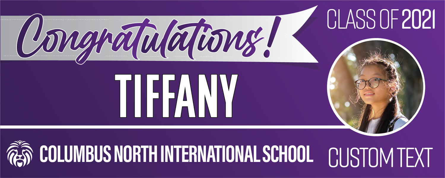 Columbus North International School Graduation Banners (2x5'), Banner Choice: 1