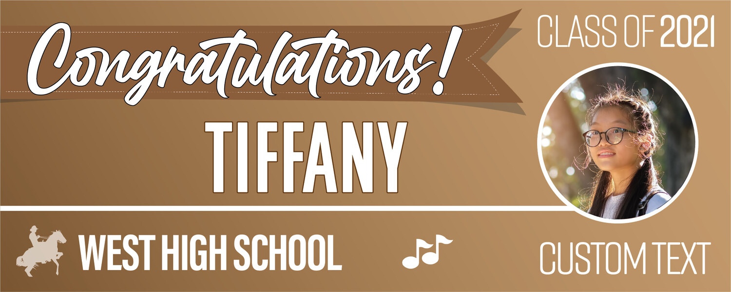 West High School Graduation Banners (2x5'), Banner Choice: 1