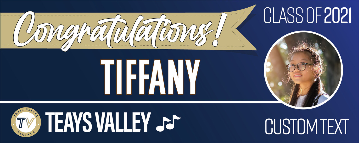 Teays Valley High School Graduation Banners (2x5'), Banner Choice: 1
