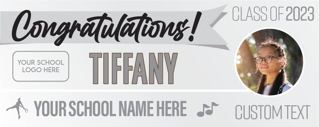 Any School, Any State - Customizable Graduation Banners, Banner Choice: 1