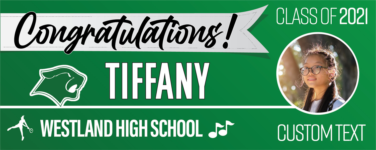 Westland High School Graduation Banners (2x5'), Banner Choice: 1