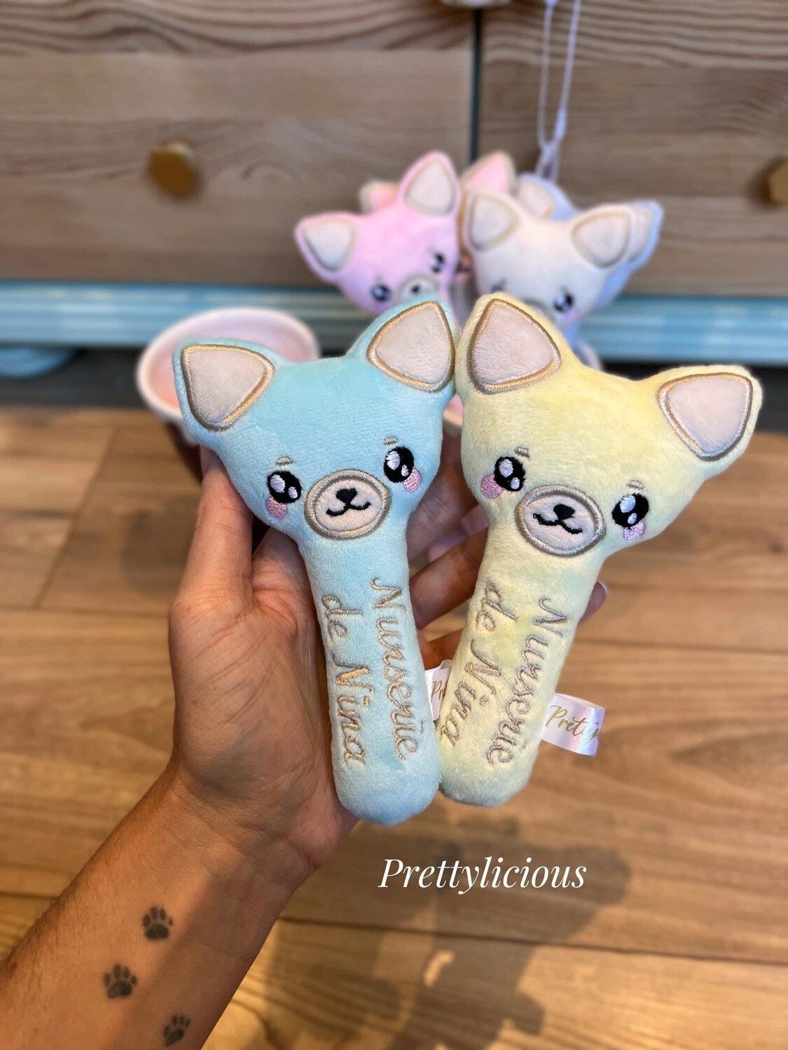 Hochet chihuahua personnalisable