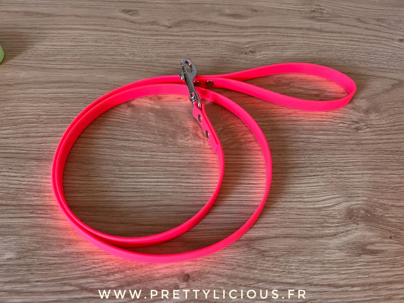 Laisse rose néon