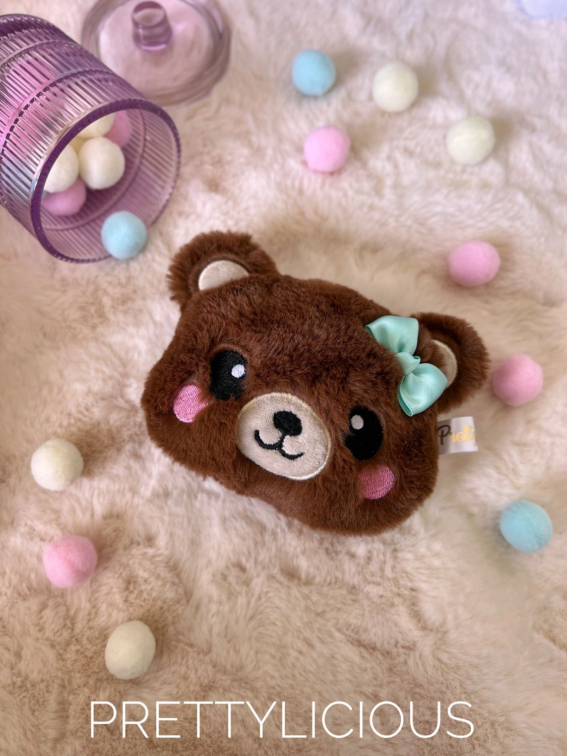 Tête Ours marron Fluffy
